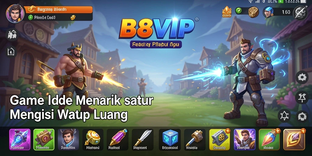 Screenshot gameplay B8VIP menunjukkan momen seru saat mengumpulkan sumber daya.