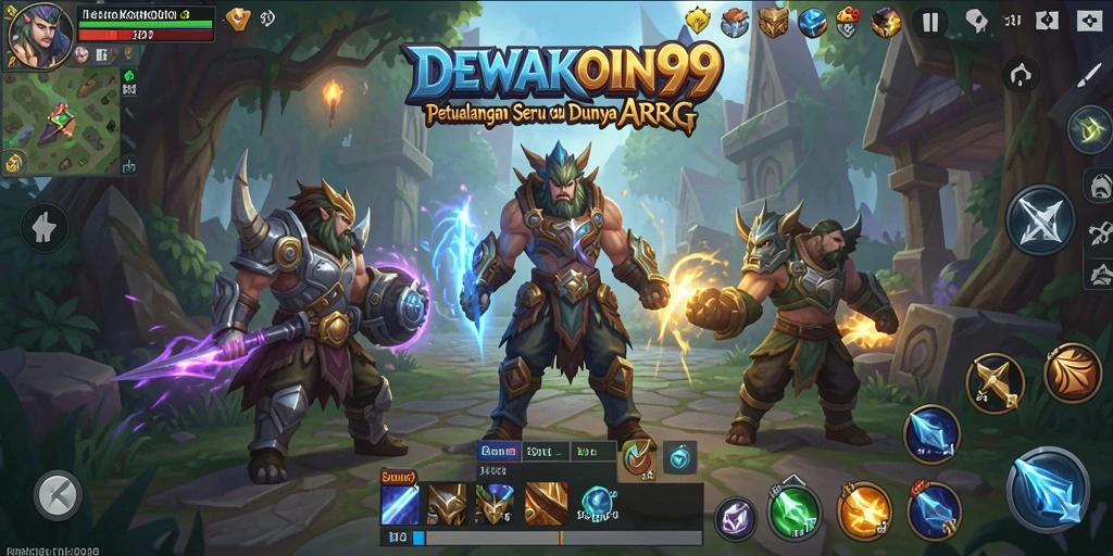 Tangkapan layar menunjukkan pertarungan epik dalam DEWAKOIN99 yang penuh aksi.