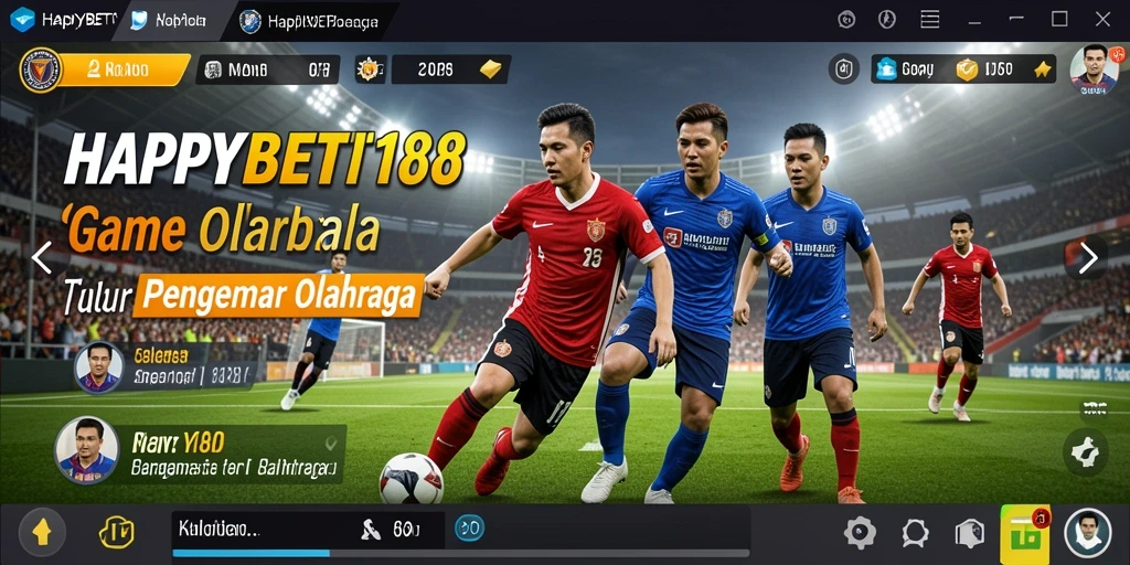 Screenshot utama menunjukkan gameplay seru dalam olahraga.