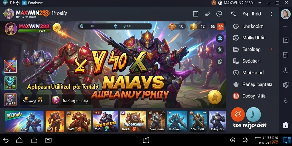 Tampilan antarmuka aplikasi MAXWIN288 yang user-friendly.
