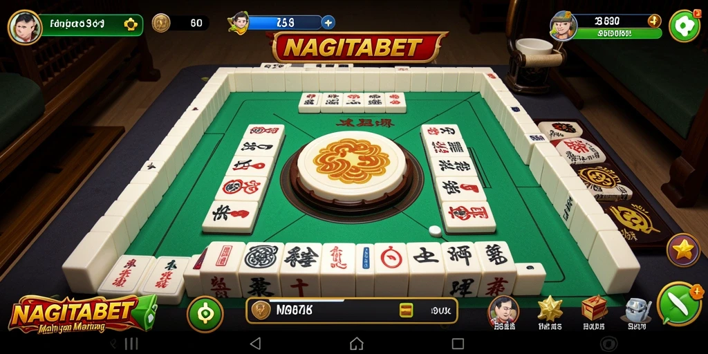Tampilan gameplay NAGITABET dengan desain Mahjong yang menarik.