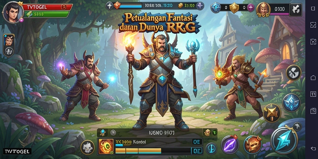 Tampilan dinamis dari gameplay RPG yang menegangkan.