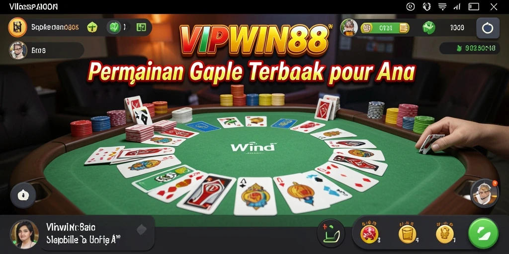 Screenshot gameplay VIPWIN88 menampilkan keseruan bermain Gaple.